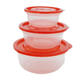 Storage Bowl 3 Pcs Set - Red, Home & Lifestyle, Storage Boxes, Chase Value, Chase Value