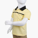 Boys Half Sleeves Polo T-Shirt - Lemon, Boys T-Shirts, Chase Value, Chase Value