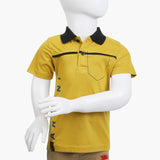 Boys Half Sleeves Polo T-Shirt - Mustard, Boys T-Shirts, Chase Value, Chase Value