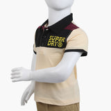 Boys Half Sleeves Polo T-Shirt - Cream, Boys T-Shirts, Chase Value, Chase Value