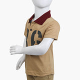 Boys Half Sleeves Polo T-Shirt - Brown, Boys T-Shirts, Chase Value, Chase Value