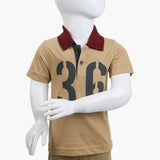 Boys Half Sleeves Polo T-Shirt - Brown, Boys T-Shirts, Chase Value, Chase Value