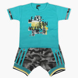 Boys Half Sleeves Short Suit - Sea Green, Boys Sets & Suits, Chase Value, Chase Value
