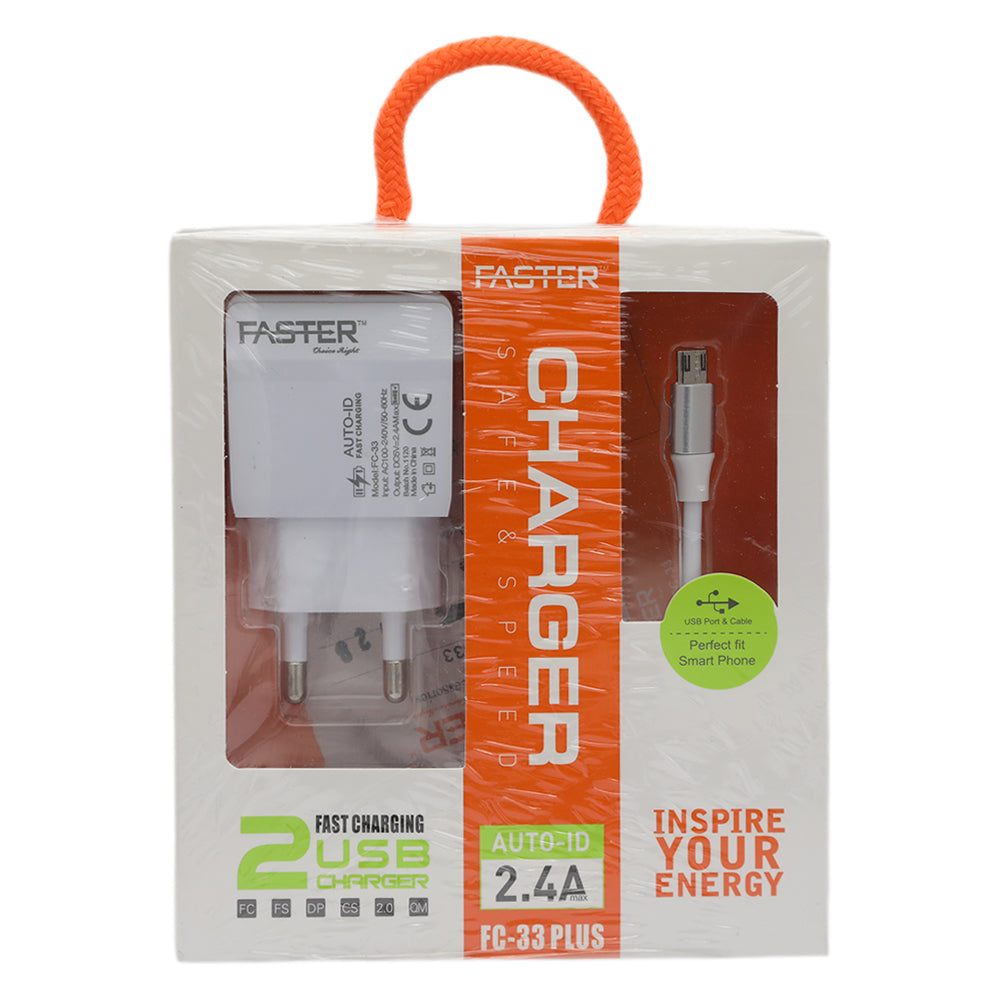 Faster Charger Fc33 Android 2.4A, Home & Lifestyle, Mobile Charger, Faster, Chase Value