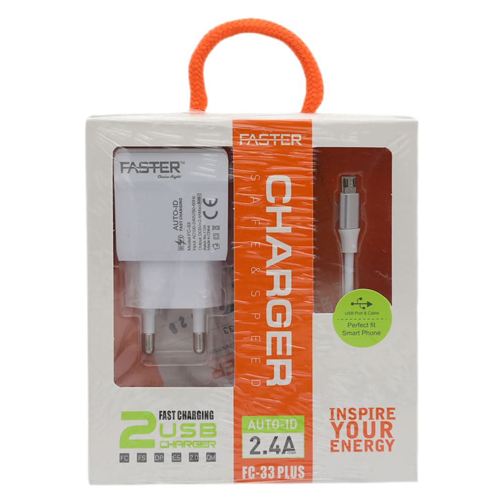 Faster Charger Fc33 Android 2.4A, Home & Lifestyle, Mobile Charger, Faster, Chase Value