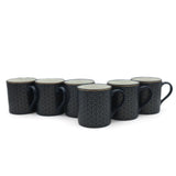 New Bone China 6 Pieces Mug Set - Navy Blue, Home & Lifestyle, Glassware & Drinkware, Chase Value, Chase Value