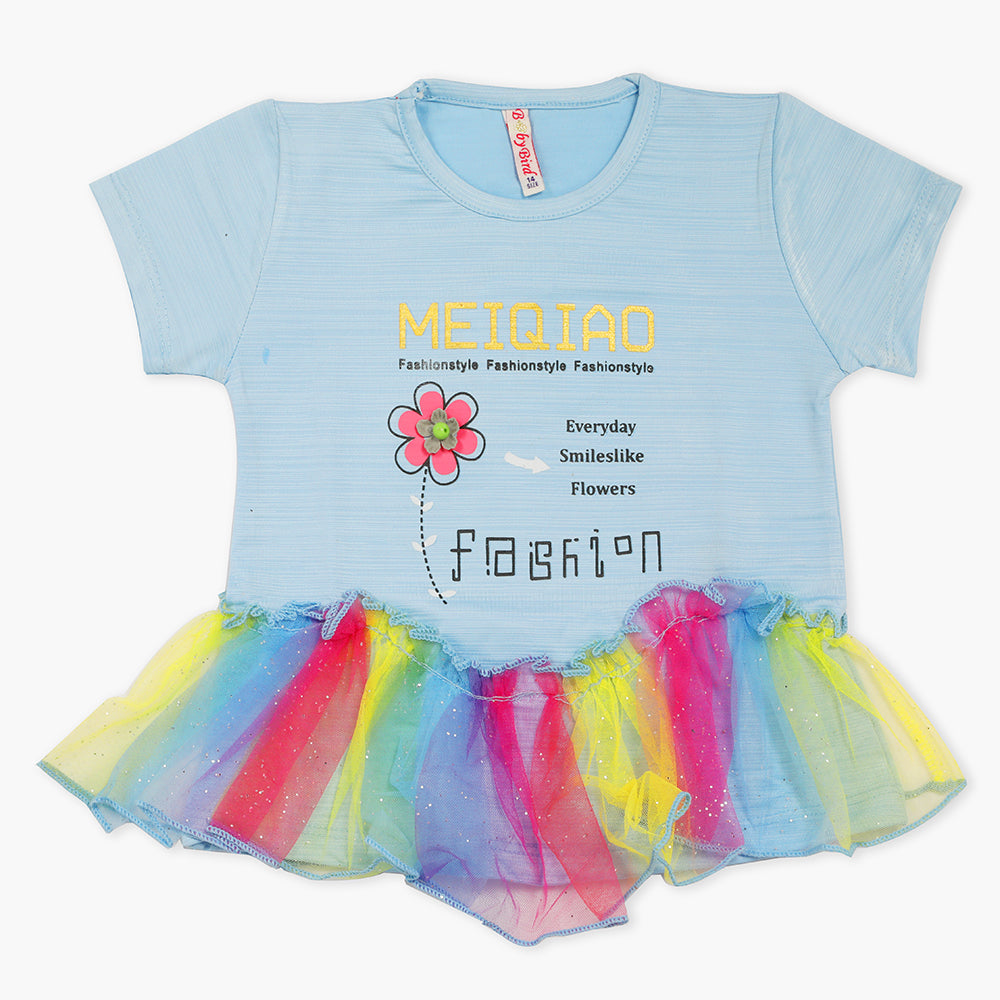 Girls Knitted Tops - Blue, Girls Tops, Chase Value, Chase Value