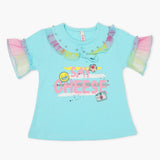 Girls Half Sleeves T-Shirt - Blue, Girls T-Shirts, Chase Value, Chase Value