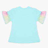 Girls Half Sleeves T-Shirt - Sky Blue, Girls T-Shirts, Chase Value, Chase Value