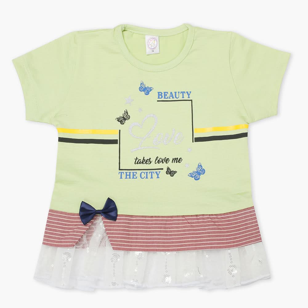 Girls Knitted Tops - Light Green, Girls Tops, Chase Value, Chase Value