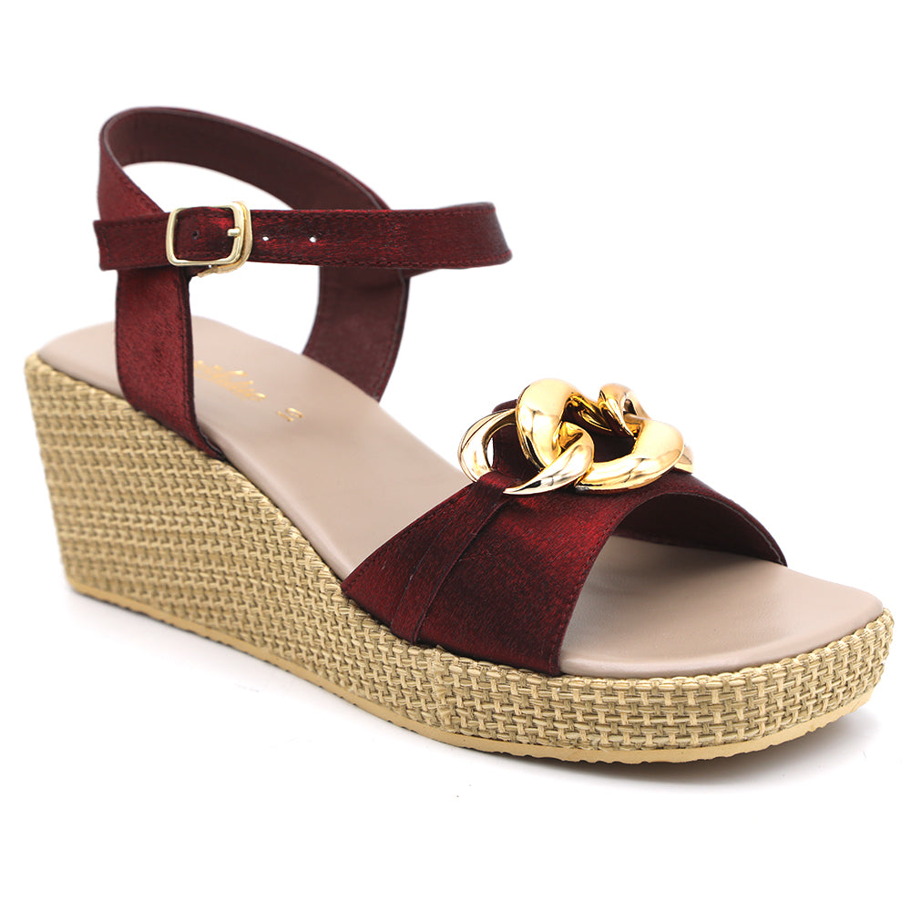 Women's Sandal - Maroon, Women, Heels, Chase Value, Chase Value