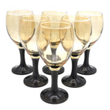 Imperial Goblet Black Base 6 Pcs Set 300 ML - Coffee, Home & Lifestyle, Glassware & Drinkware, Chase Value, Chase Value