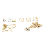 Women's Locket Ear Tops & Ring (AY-86) - Golden, Women, Earrings & Tops, Chase Value, Chase Value