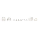 Women's Ear Tops & Ring Card (AY-86) - Silver, Women, Earrings & Tops, Chase Value, Chase Value