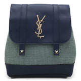 Girls Fancy Backpack H-93 - Navy Blue & Cyan, Kids, Kids Bags, Chase Value, Chase Value