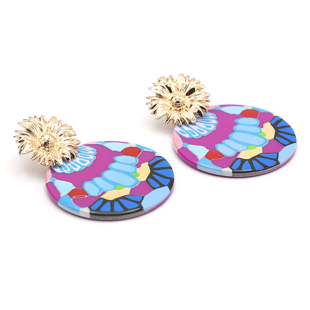Fancy Earing - Purple, Women, Earrings & Tops, Chase Value, Chase Value