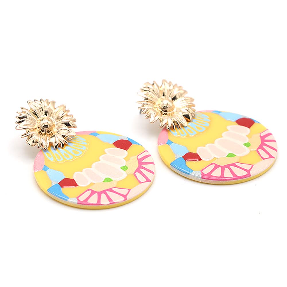 Fancy Earing - Yellow, Women, Earrings & Tops, Chase Value, Chase Value