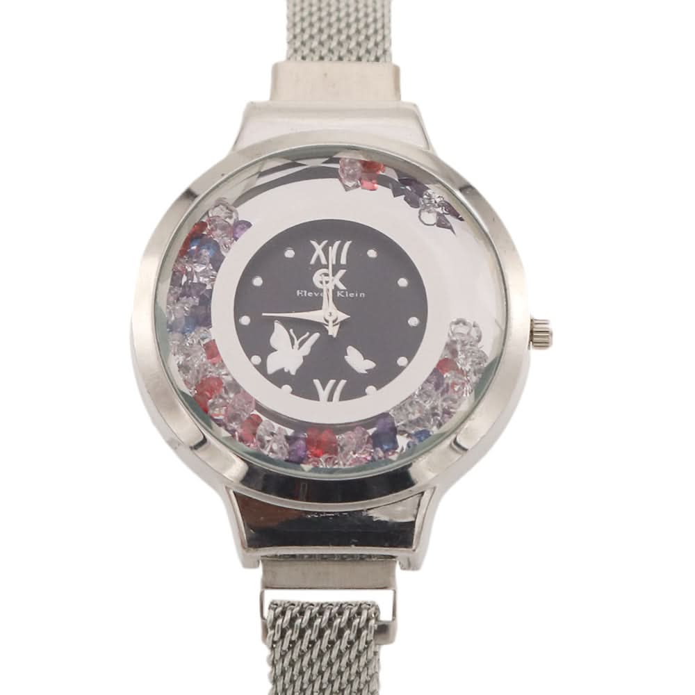 Women's Magnet Watch - Silver-Black, Women Watches, Chase Value, Chase Value