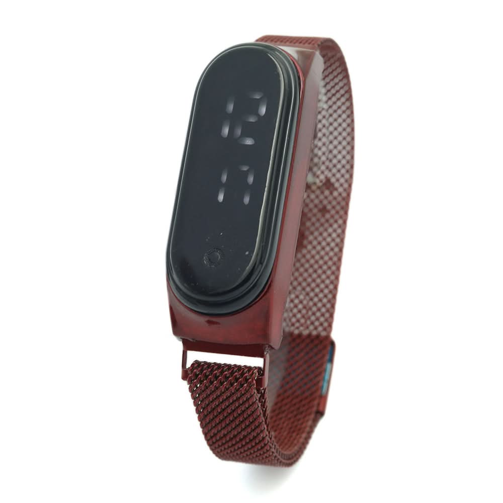 Women's Watch Magnet LED - Maroon, Women, Watches, Chase Value, Chase Value