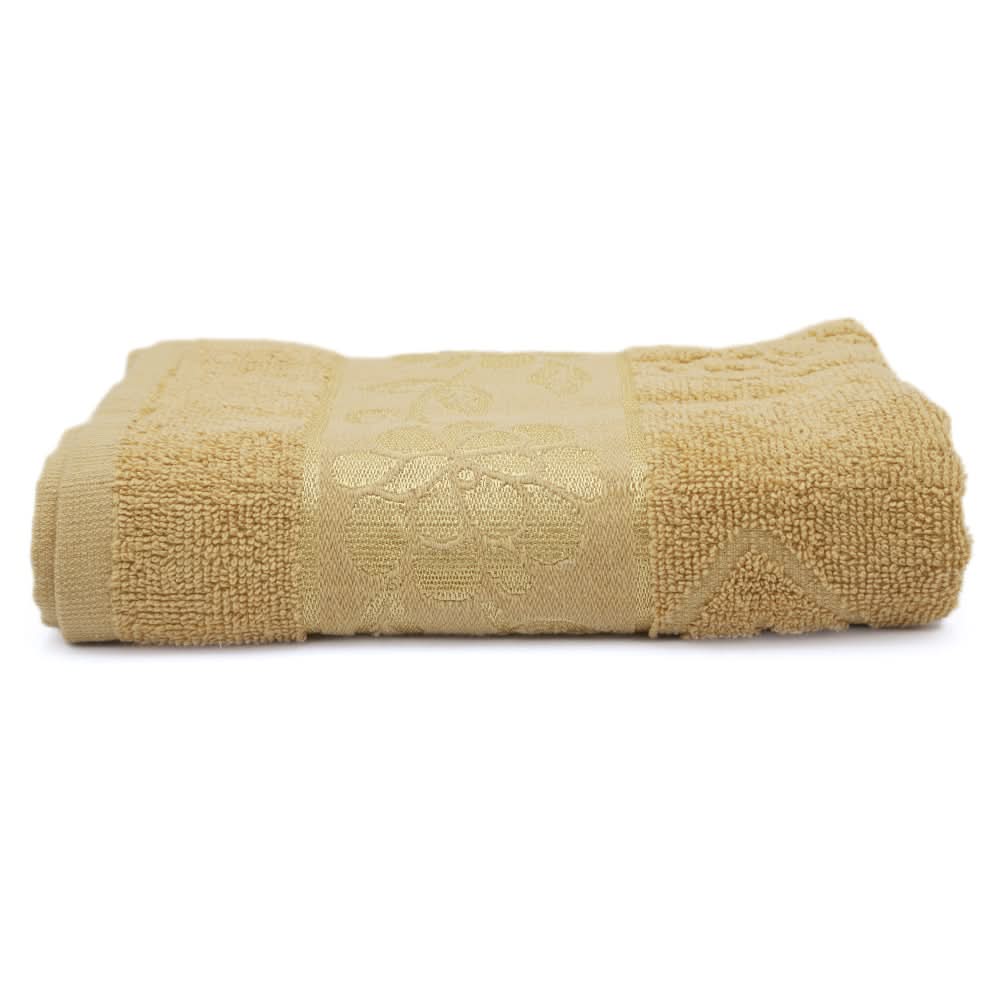 Embossed Flower Bath Towel - Golden Brown, Home & Lifestyle, Bath Towels, Chase Value, Chase Value