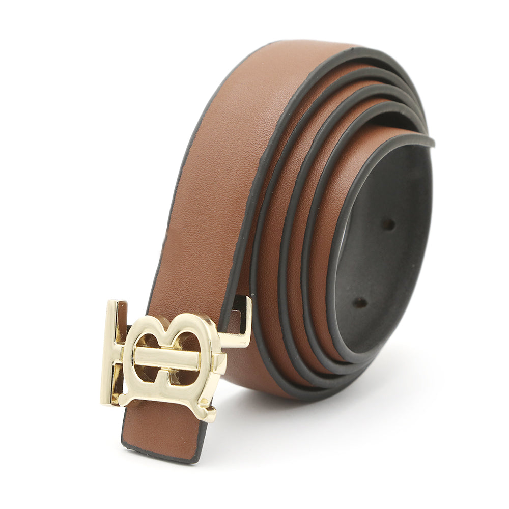 Women's Fancy 02 Side Belt - Dark Brown, Women, Belts, Chase Value, Chase Value