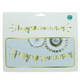 Happy Anniversary Bunting Letters - Silver, Home & Lifestyle, Decoration, Chase Value, Chase Value