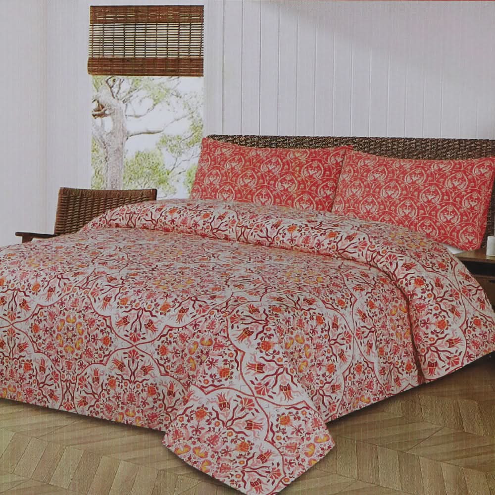 Printed Cotton Double Bed Sheet - A18, Home & Lifestyle, Double Bed Sheet, Chase Value, Chase Value