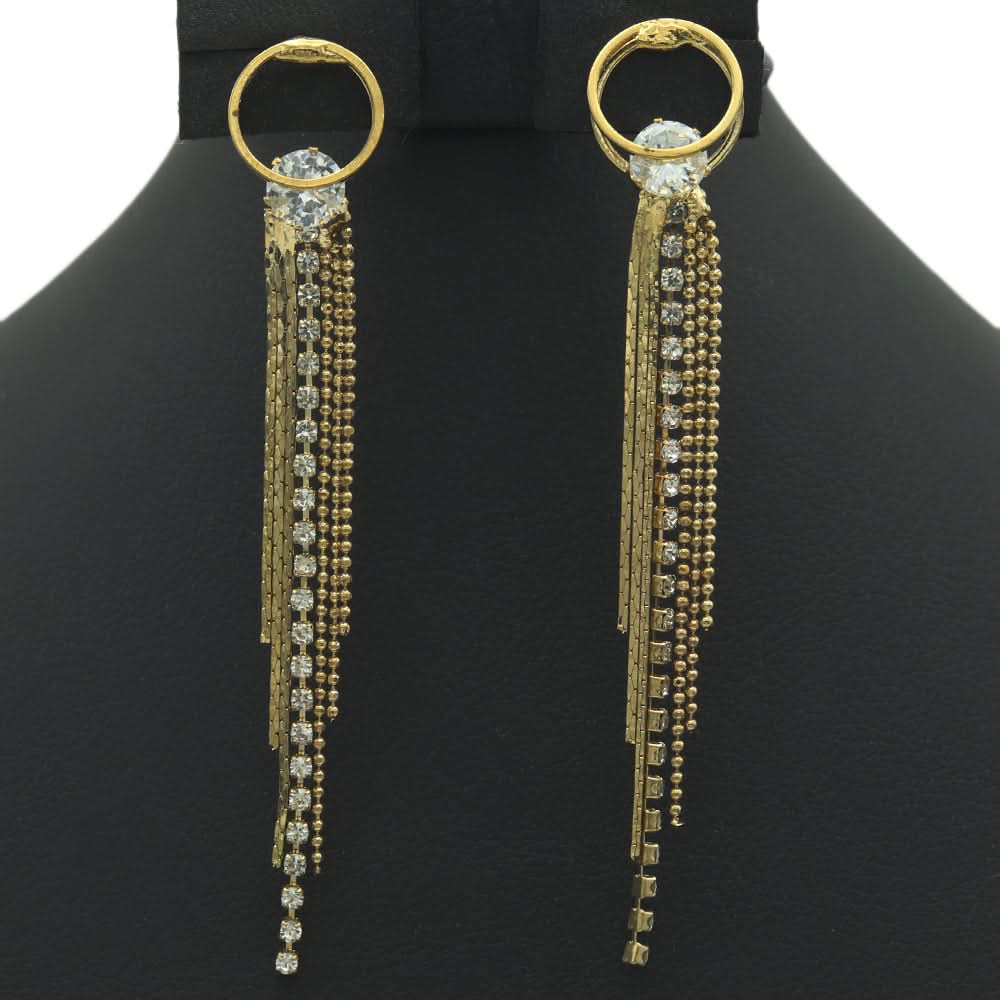 Women Earring - Golden - F, Women, Earrings & Tops, Chase Value, Chase Value