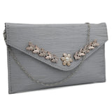 Women's Clutch (Kam-2054) - Silver, Women, Clutches, Chase Value, Chase Value