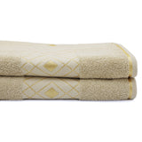 Bath Towel Greek Border - Light Brown, Home & Lifestyle, Bath Towels, Chase Value, Chase Value
