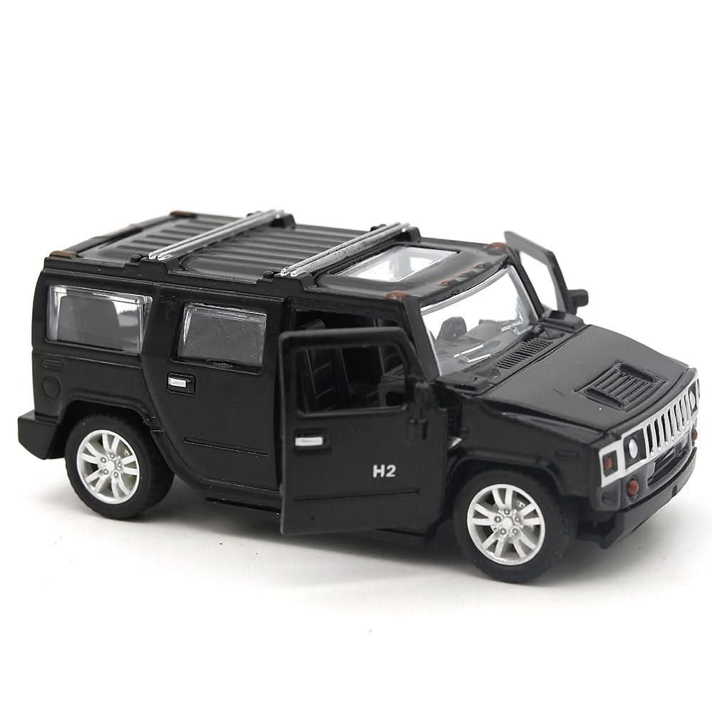 Pull back Metal Car with Open Door - Black, Kids, Non-Remote Control, Chase Value, Chase Value