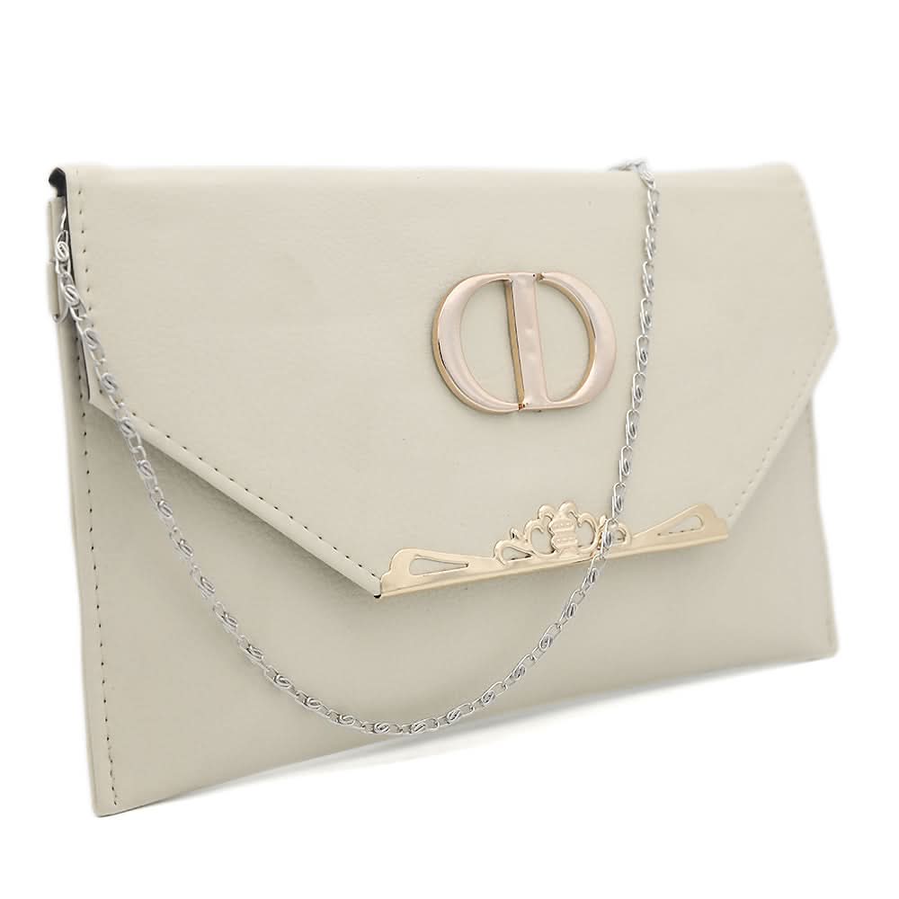 Women's Clutch K-2046 - Off White, Women, Clutches, Chase Value, Chase Value