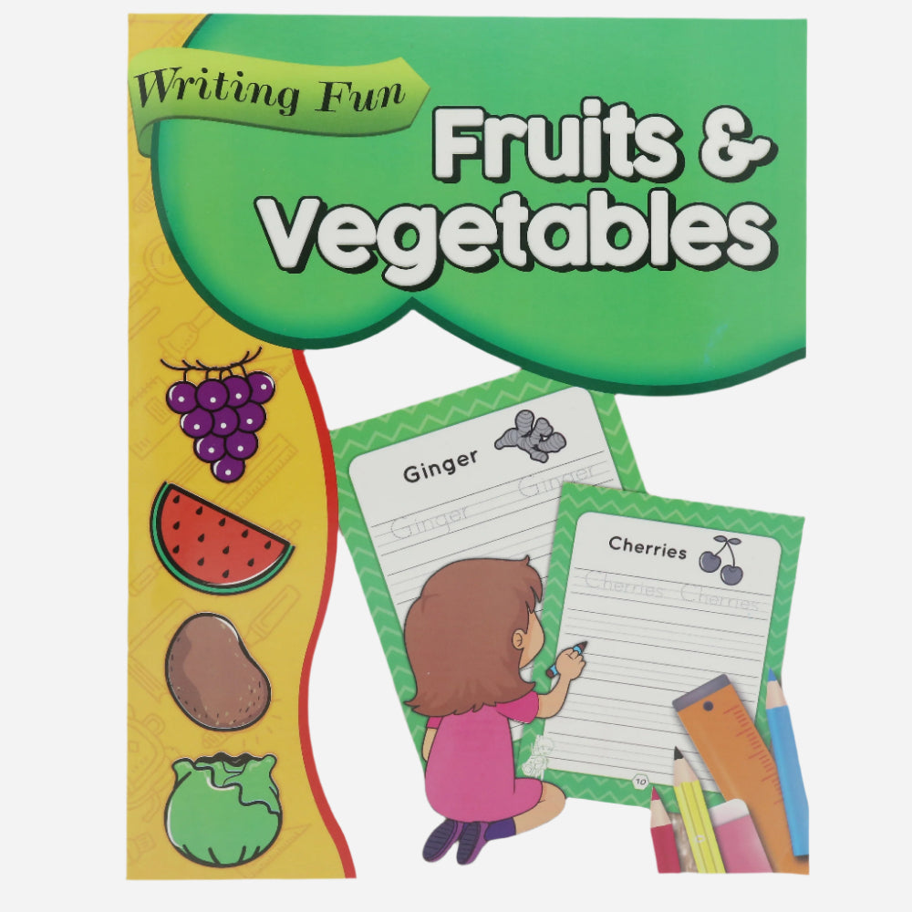 Writing Fun Fruits & Vegetable, Kids, Kids Educational Books, 6 to 9 Years, Chase Value