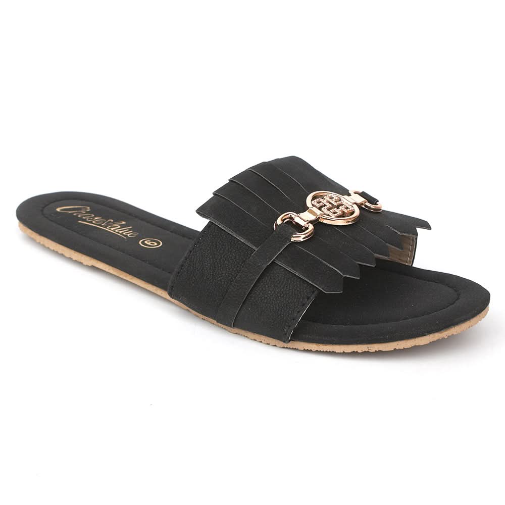 Women's Slipper - Black, Women, Slippers, Chase Value, Chase Value