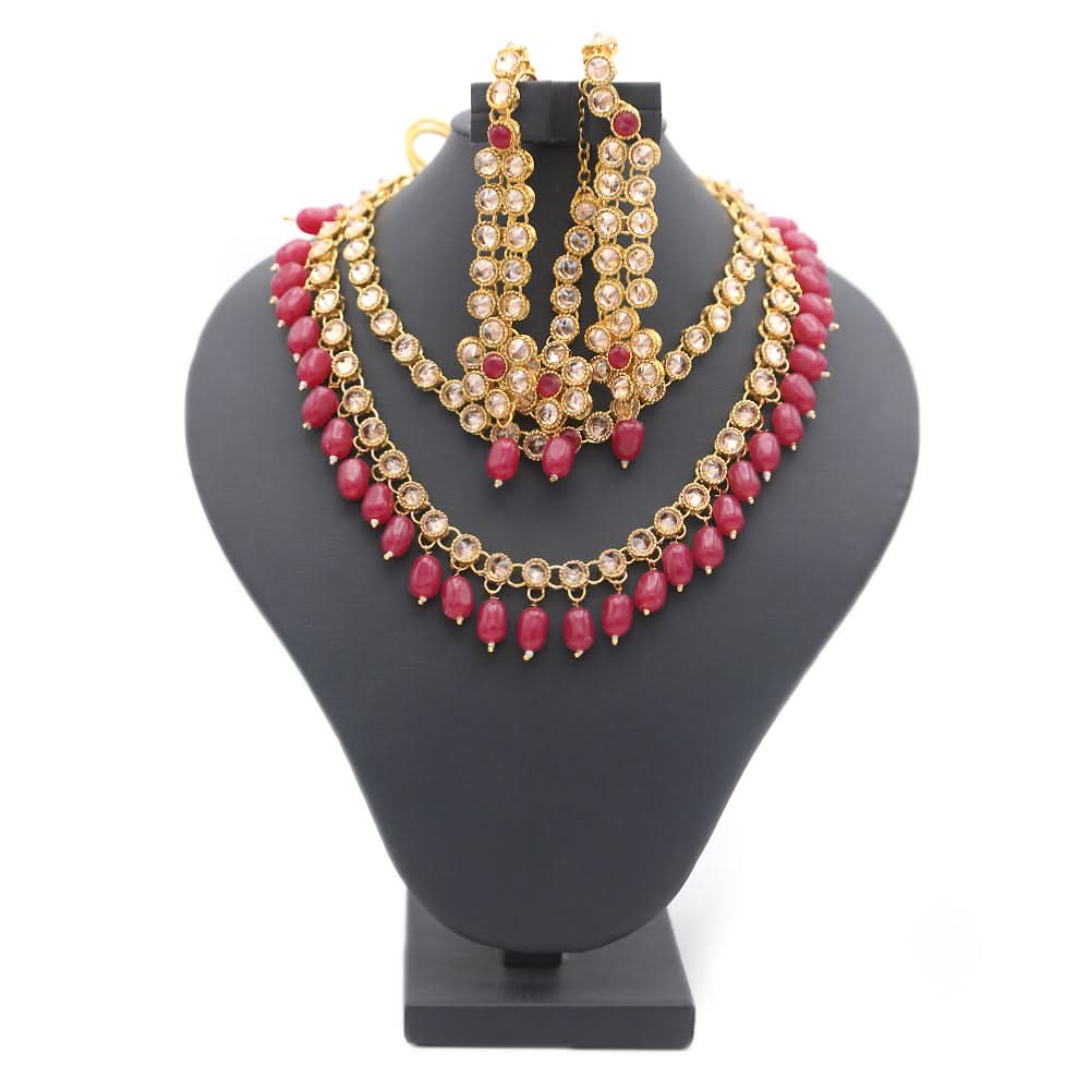 Women's Casting Jewellery Set - Maroon, Women, Jewellery Set, Chase Value, Chase Value