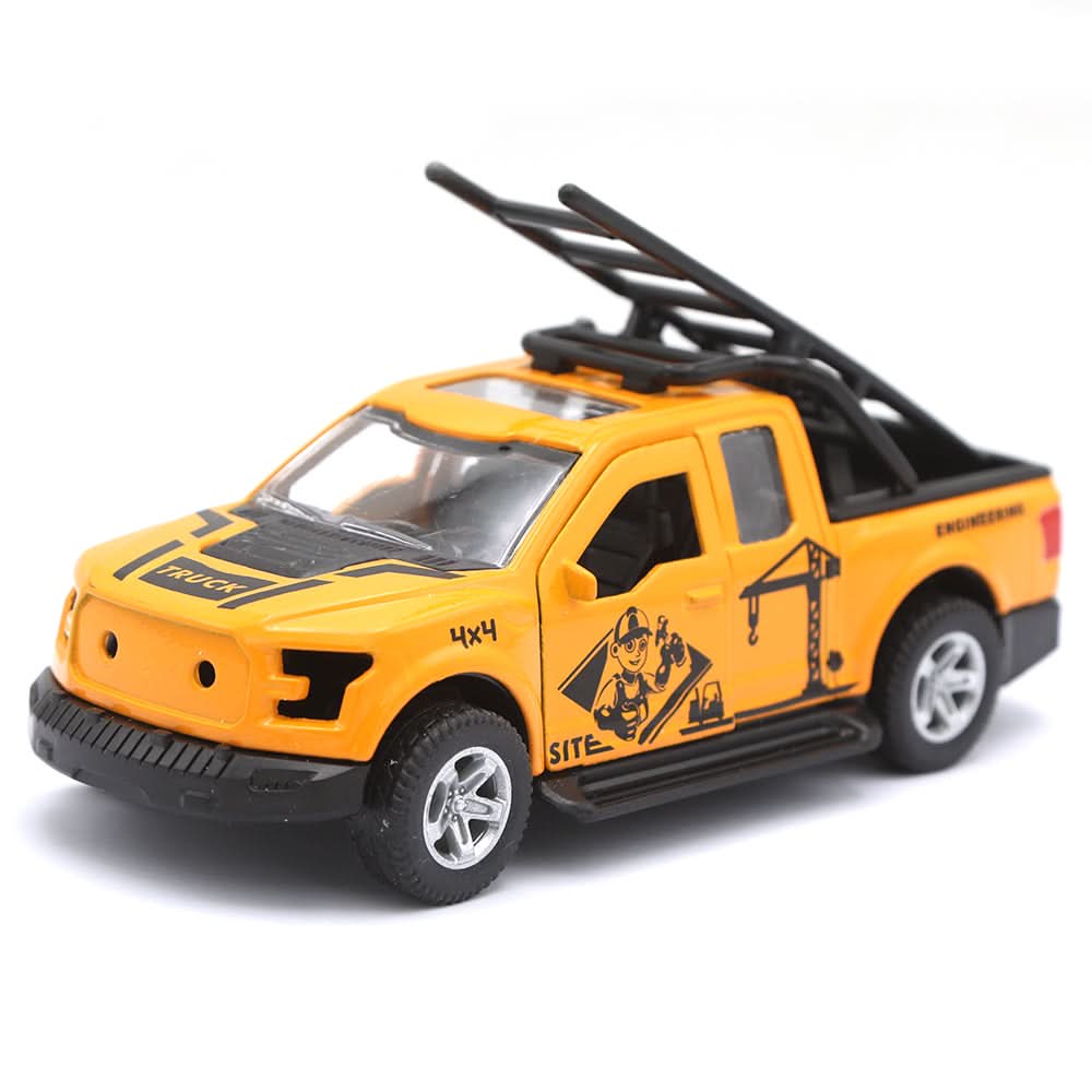 Pull Back Metal Car Vigo 3680 - Yellow, Kids, Non-Remote Control, Chase Value, Chase Value