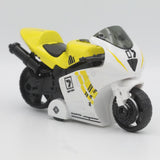 Die Cast Pull Back Metal Motorcycle - Yellow, Kids, Non-Remote Control, Chase Value, Chase Value