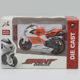 Die Cast Pull Back Metal Motorcycle - Orange, Kids, Non-Remote Control, Chase Value, Chase Value