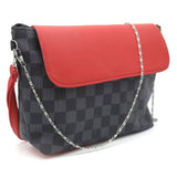 Women's Shoulder Bag K-1234 - Red & Grey, Women, Bags, Chase Value, Chase Value