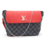 Women's Shoulder Bag K-1234 - Red & Grey, Women, Bags, Chase Value, Chase Value