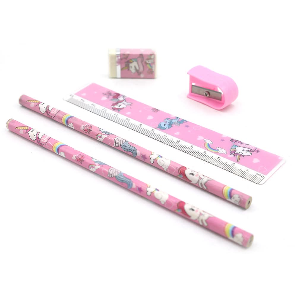 Stationary Set 801 (0S1-JG1) - Pink, Kids, Pencil Boxes And Stationery Sets, Chase Value, Chase Value
