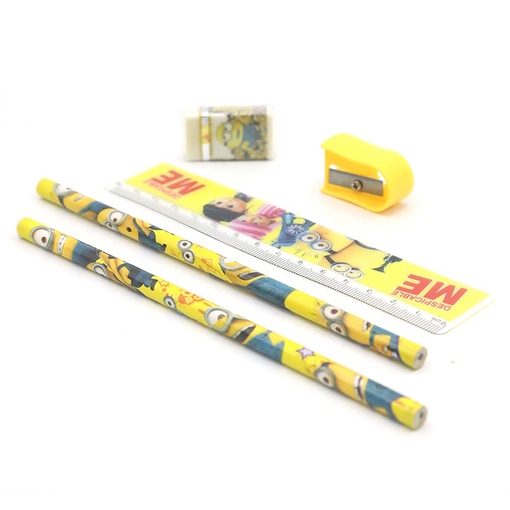 Stationary Set 801 (0S1-JG1) - Yellow, Kids, Pencil Boxes And Stationery Sets, Chase Value, Chase Value