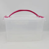 Clear Lock Storage box With Handle Lock Medium 7Ltr - Pink, Home & Lifestyle, Storage Boxes, Chase Value, Chase Value