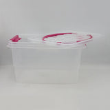 Clear Lock Storage box With Handle Lock Medium 7Ltr - Pink, Home & Lifestyle, Storage Boxes, Chase Value, Chase Value