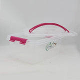 Clear Lock Storage box With Handle Lock Small 5Ltr - Pink, Home & Lifestyle, Storage Boxes, Chase Value, Chase Value