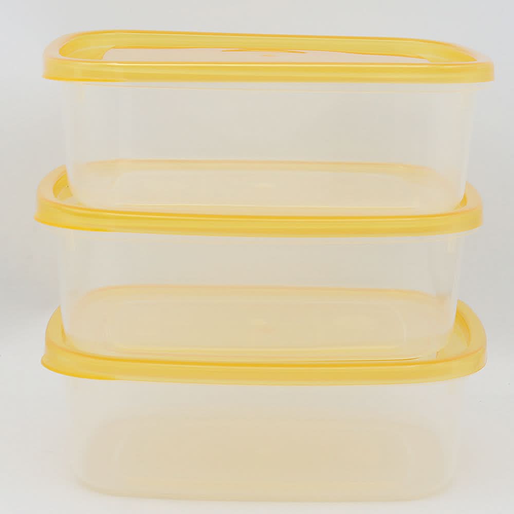 Crisper 3 pieces Bowl Pack Medium - Mustard, Home & Lifestyle, Storage Boxes, Chase Value, Chase Value