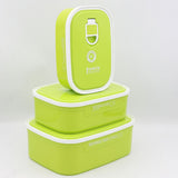Plastic Lunch Box 3 Piece Set 8105 - Green, Kids, Tiffin Boxes And Bottles, Chase Value, Chase Value