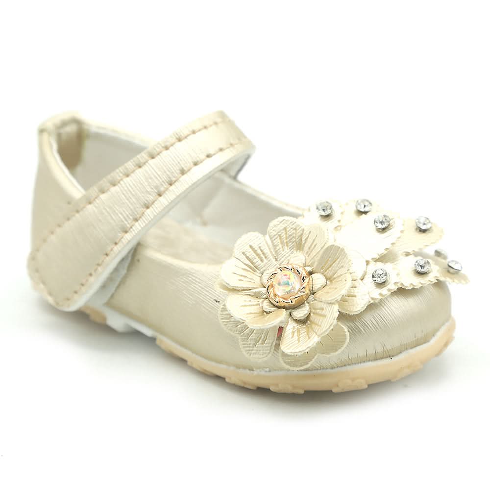 Newborn Fancy Pumps - Light Golden, Kids, NB Shoes And Socks, Chase Value, Chase Value