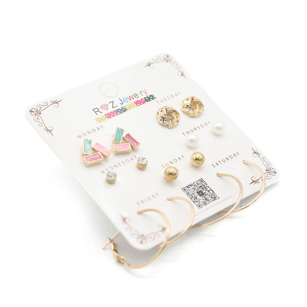Women's Ear Tops Card - Golden, Women, Earrings & Tops, Chase Value, Chase Value