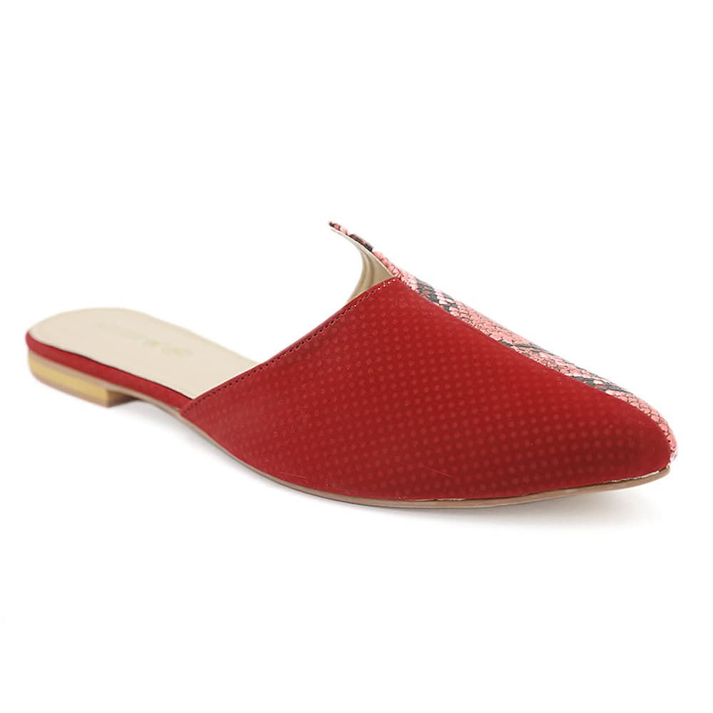 Women's Backless Slipper - Maroon, Women, Slippers, Chase Value, Chase Value